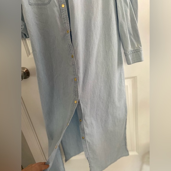 Michael Kors Light Blue Long Sleeve Dress - Picture 5 of 9